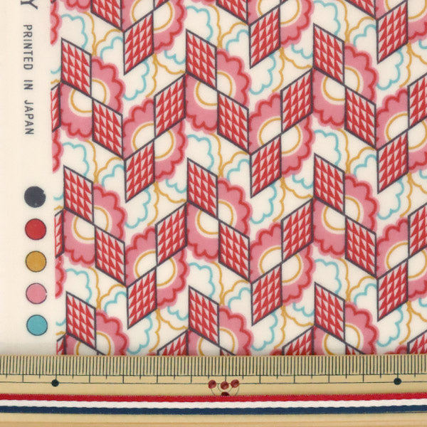 【数量5から】 生地 『LIBERTY リバティプリント ラミネート リフラクション レッド』 Liberty Japan リバティジャパン