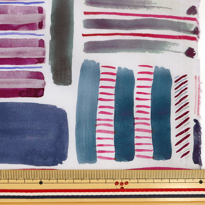 [Dalla quantità 5] Tessuto "Liberty Liberty Print tana de pelouse Strisce costruite] Liberty Japan