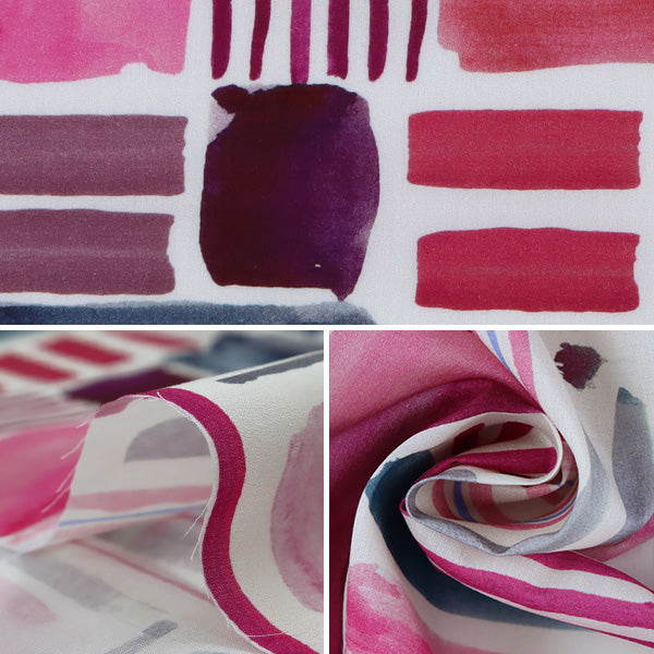 [Dalla quantità 5] Tessuto "Liberty Liberty Print tana de pelouse Strisce costruite] Liberty Japan