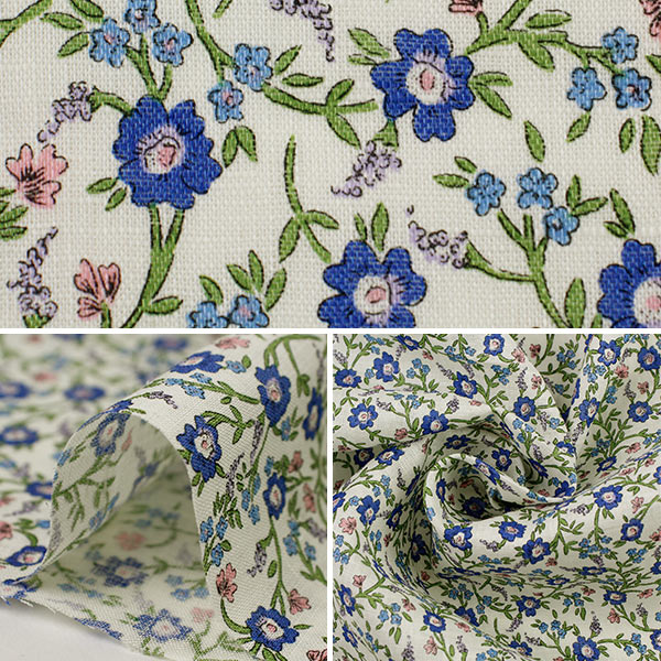 [Из количества 5] Ткань "Liberty Liberty Print Flanders Linen Hanna Fue 36301130-J21A" Свобода Япония