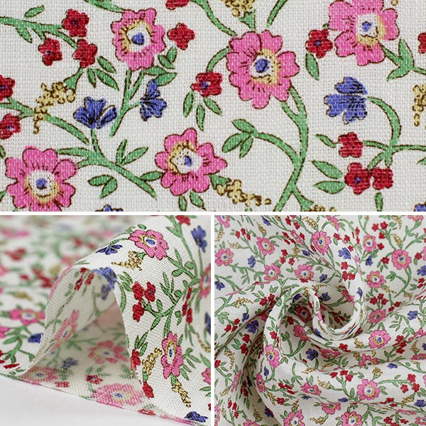 [Из количества 5] Ткань "Liberty Liberty Print Flanders Linen Hanna Fayi 36301130-J21B" Свобода Япония