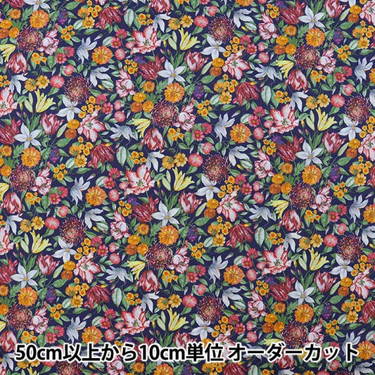 [Dalla quantità 5] Tessuto "Liberty Liberty Print tana de pelouse Royal Garland 3631213-B" Liberty Japan