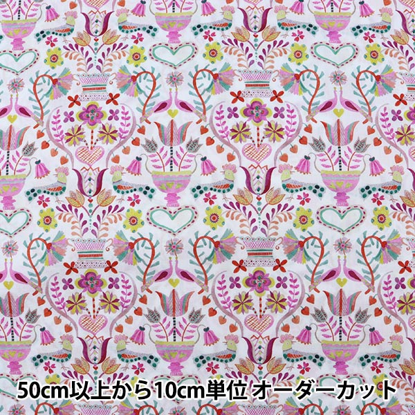 [De la cantidad 5] Tela "Liberty Liberty Print Césped Tana Love Birds (Love Birds) 3631248-A" Liberty Japan