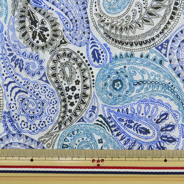 [الكمية من 5] الأقمشة "طباعة الحرية عشب التانا ديكو بيزلي DC31447-B" Liberty Japan