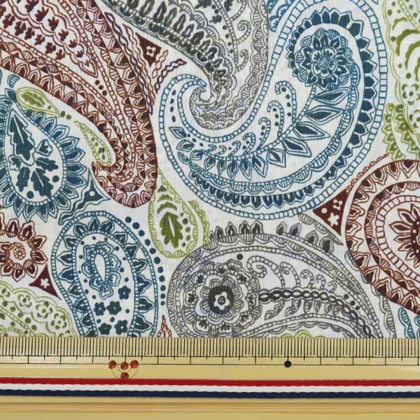 [Aus Menge 5] Stoff "Liberty Liberty Print Tana-Rasen Deco Paisley DC31447-D" Liberty Japan