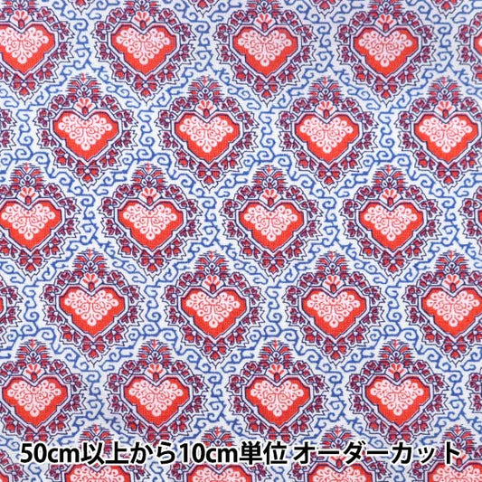 [来自数量5] 织物 "自由自由印刷 塔纳草坪 红心之王3632107-22bt" Liberty Japan