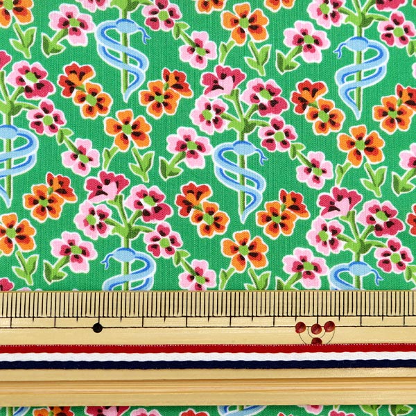 [來自數量5] 織物 "自由自由印刷 塔納草坪 花僕人3632127-22CT" 日本自由