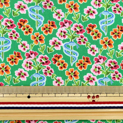 [來自數量5] 織物 "自由自由印刷 塔納草坪 花僕人3632127-22CT" 日本自由