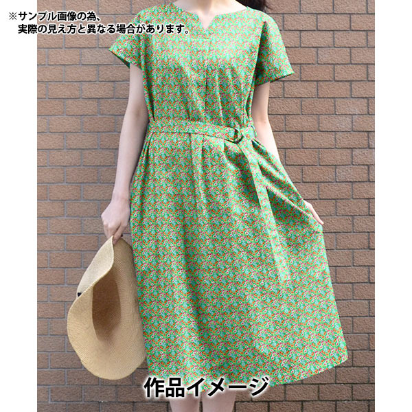 [來自數量5] 織物 "自由自由印刷 塔納草坪 花僕人3632127-22CT" 日本自由