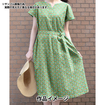 [來自數量5] 織物 "自由自由印刷 塔納草坪 花僕人3632127-22CT" 日本自由