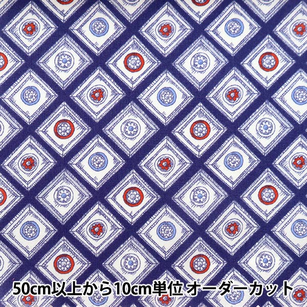 [来自数量5] 织物 "自由自由印刷 塔纳草坪 大圈3632140-22bt" 日本自由