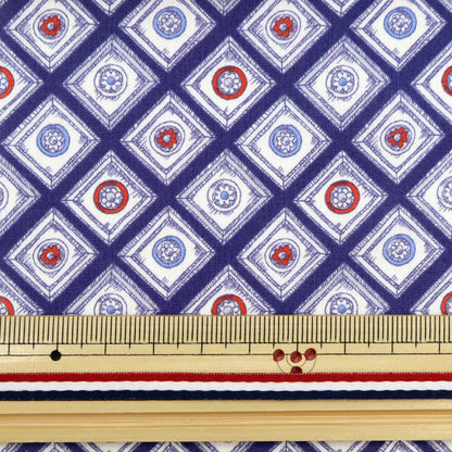 [来自数量5] 织物 "自由自由印刷 塔纳草坪 大圈3632140-22bt" 日本自由