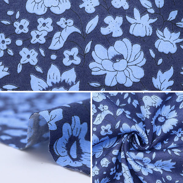 [From quantity 5] Fabric "Liberty Liberty Print Sheraton Jersey Danjo Jazz Navy 2341122-J21B"