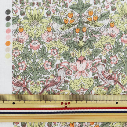 [De la cantidad 5] Tela "Liberty Liberty Print Flandes Linen Strawberry Thief 36300129-X"
