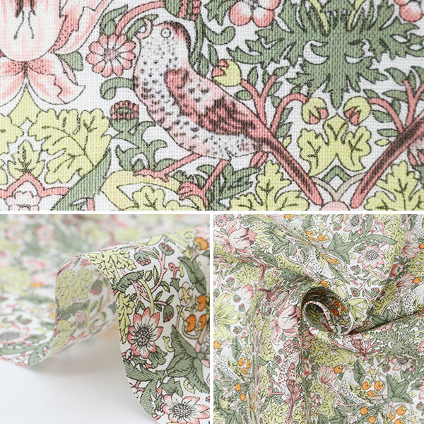 [De la cantidad 5] Tela "Liberty Liberty Print Flandes Linen Strawberry Thief 36300129-X"