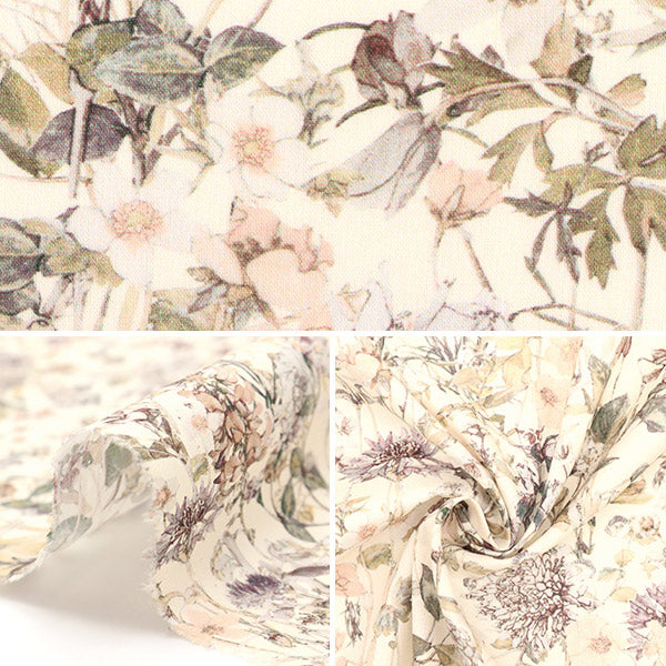 [From quantity 5] Fabric "Liberty Liberty Print Tana lawn Wild Flowers 3634251-J21G" 【Yuzawayaoriginal】