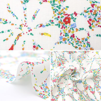 [來自數量5] 織物 "Liberty Liberty Print Flanders亞麻Bellaz Silhouette 3632141-J22C" 日本自由