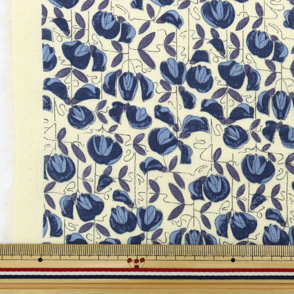 [來自數量5] 織物 "Liberty Liberty Print Flanders亞麻紫藤Trellis dc29103-j16b" 日本自由