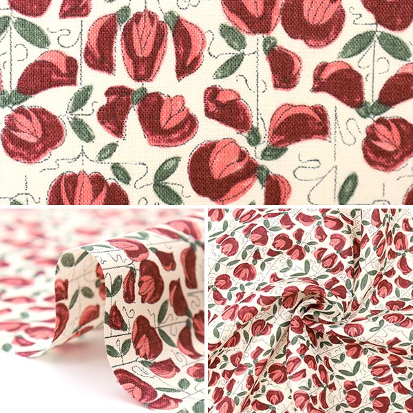 [來自數量5] 織物 "Liberty Liberty Print Flanders亞麻紫藤Trellis dc29103-j22b" 日本自由