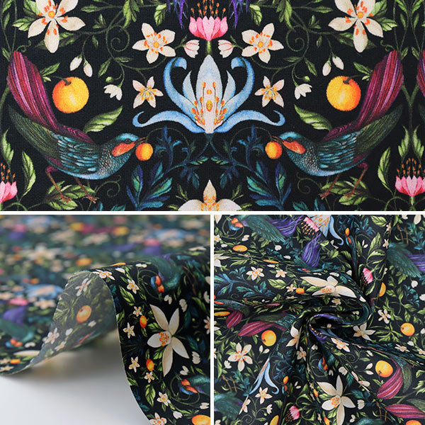 [De la cantidad 5] Tela "Liberty Liberty Print Nylons RunTafetán Fourvidun Fruit 36302100-20a" Libertad Japón