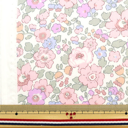 [De la cantidad 5] Tela "Liberty Liberty Print LibertyCésped Tana Betzi 85%Reducción de color púrpura rosa 3332019S-J22N" 【Yuzawayaoriginal】