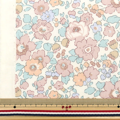 [From quantity 5] Fabric "Liberty Liberty Print LibertyTana lawn Betzi 85%reduction Pink beige 3332019S-J22O" 【Yuzawayaoriginal】