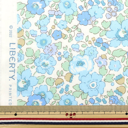 [From quantity 5] Fabric "Liberty Liberty Print LibertyTana lawn Betzi 85%shrinking light blue 3332019S-J22P" 【Yuzawayaoriginal】