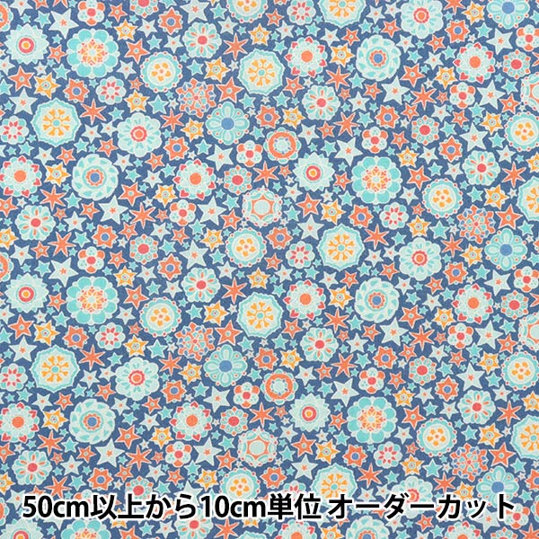 [From quantity 5] Fabric "Liberty Paradise Lands Mini Medalion 363J6438-C" Liberty Japan