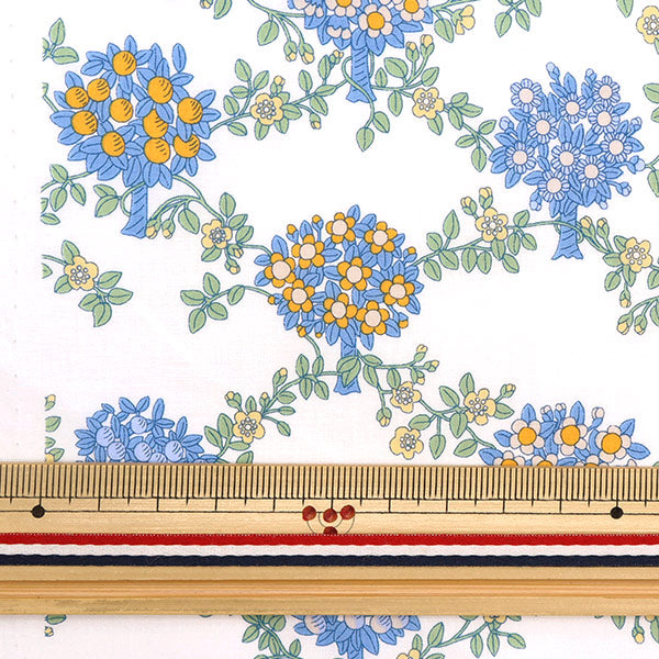 [來自數量5] 織物 "自由自由印刷 塔納草坪 夏季果園3633132-23BT" Liberty Japan