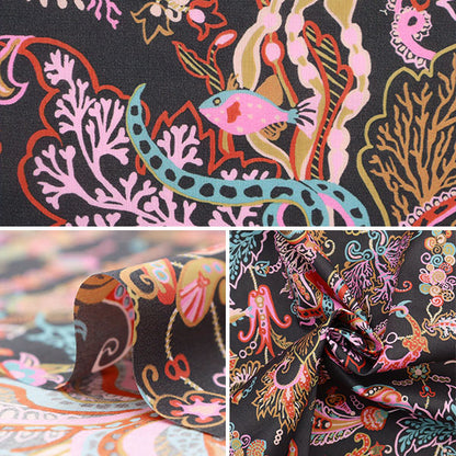 [De la cantidad 5] Tela "Liberty Liberty Print Césped Tana Ocean Deep 3633116-23at" Liberty Japan