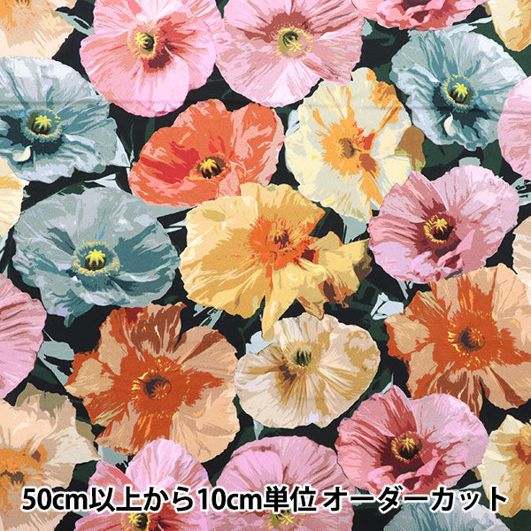 [De la quantité 5] Tissu "Liberty Liberty Print Pelouse Tana Poppy Wonder 3633146-23at" Liberty Japan