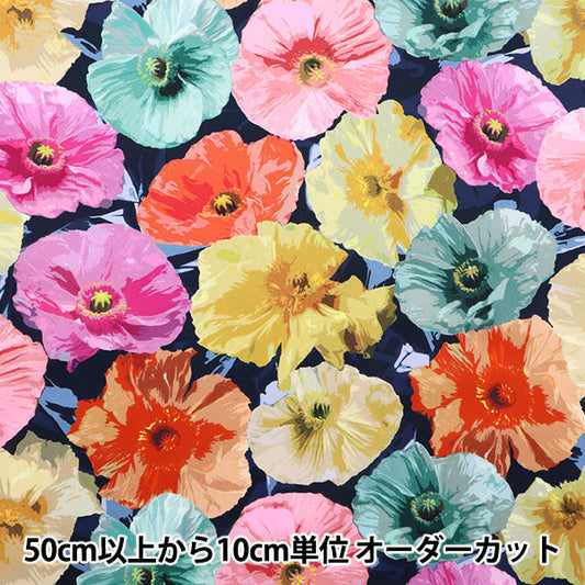 [De la quantité 5] Tissu "Liberty Liberty Print Pelouse Tana Poppy Wonder 3633146-23CT" Liberty Japan