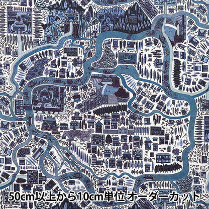 [De la cantidad 5] Tela "Liberty Liberty Print Césped Tana Mapa de patrones 3633192-23BT" Liberty Japan