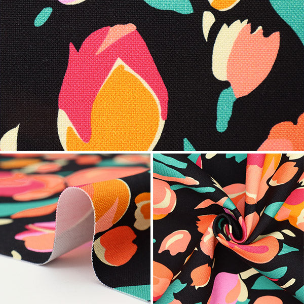 【数量5から】 生地 『LIBERTY リバティプリント 11号帆布 チューリップブーケ 2583101-A』 リバティジャパン