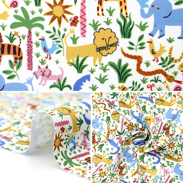 [Dalla quantità 5] Tessuto "Liberty Liberty Print n. 11 Canvas Louise Jungle 363J6440-J23A" Liberty Giappone