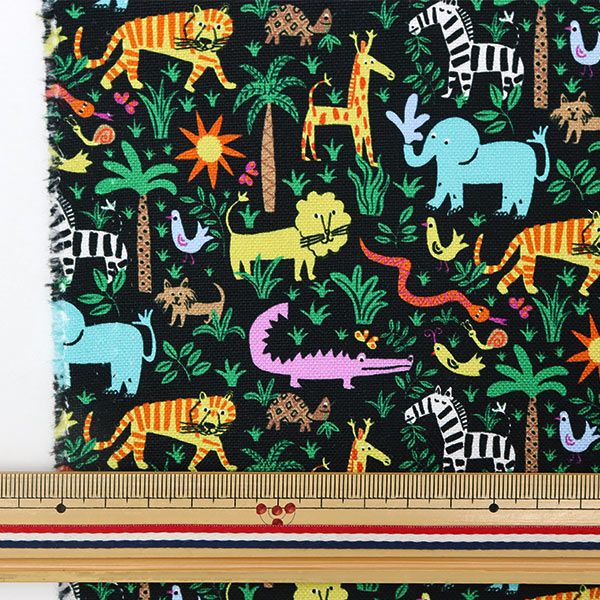 【数量5から】 生地 『LIBERTY リバティプリント 11号帆布 ルイズ・ジャングル 363J6440-J23B』 リバティジャパン