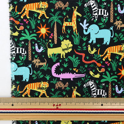 【数量5から】 生地 『LIBERTY リバティプリント 11号帆布 ルイズ・ジャングル 363J6440-J23B』 リバティジャパン