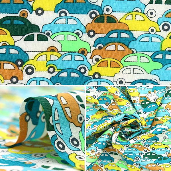 [From quantity 5] Fabric "Liberty neon color Tana lawn Cars Neon DC32678-J23C" Liberty Japan