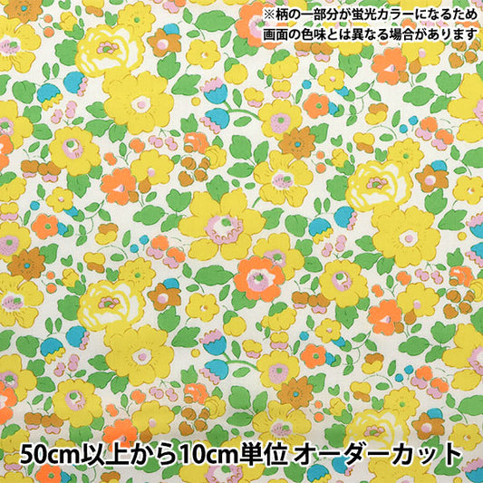 [From quantity 5] Fabric "Liberty neon color Tana lawn Betzinaon 3332019N-J23C" Liberty Japan