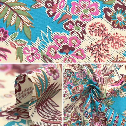 [Dalla quantità 5] Tessuto "Tessuto di libertà tana de pelouse Aviary Paisley DC29888-AE" Liberty Japan