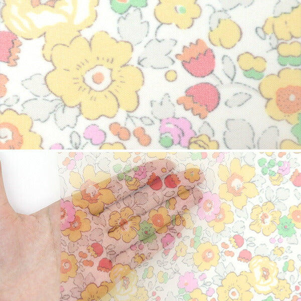 [From quantity 5] Fabric "Liberty Fabric Polyester Organdy Betzi 3332019-LW" Liberty Japan