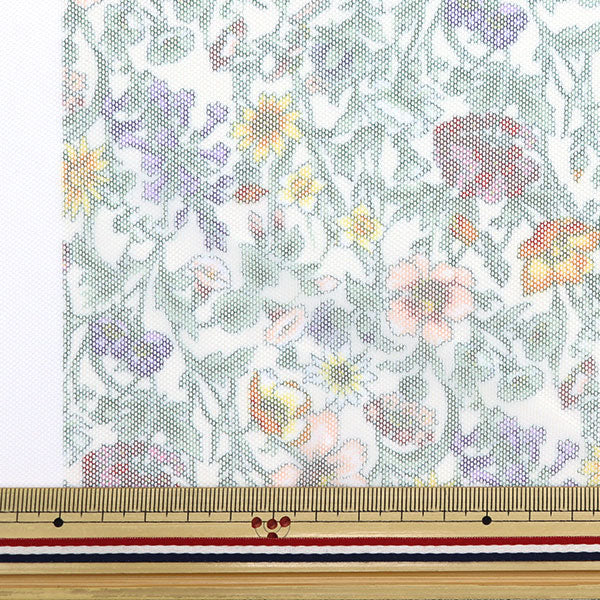 [수량 5에서] 천・원단 "Liberty Fabric Polyester Tulle Rachel Medu 2349022-X" Liberty Japan