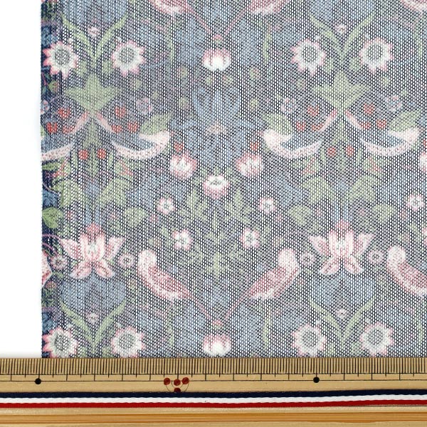 [Quantity starting from 5] Fabric Liberty Fabrics Polyester Tulle Strawberry Thief 3635061-J23F" Liberty Japan
