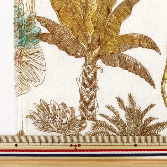 【数量5から】 生地 『リバティ・ファブリックス フランダースリネン ダーウィンズジャーニー 3634108-24B』 Liberty Japan リバティジャパン