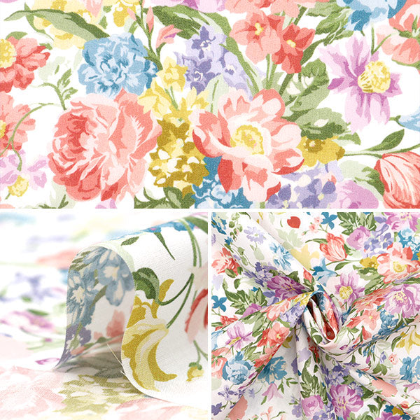 [Dalla quantità 5] Tessuto "Tessuto di libertà tana de pelouse Bouquet Parade 36374406-A" Liberty Japan