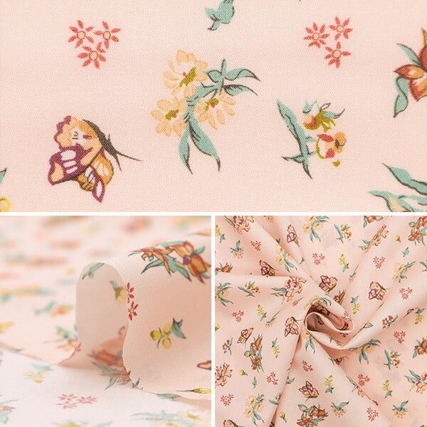 [De la quantité 5] Tissu "Liberty tissu bioPelouse Tana Lily Butterfly 157J914-24BU" Liberty Japan