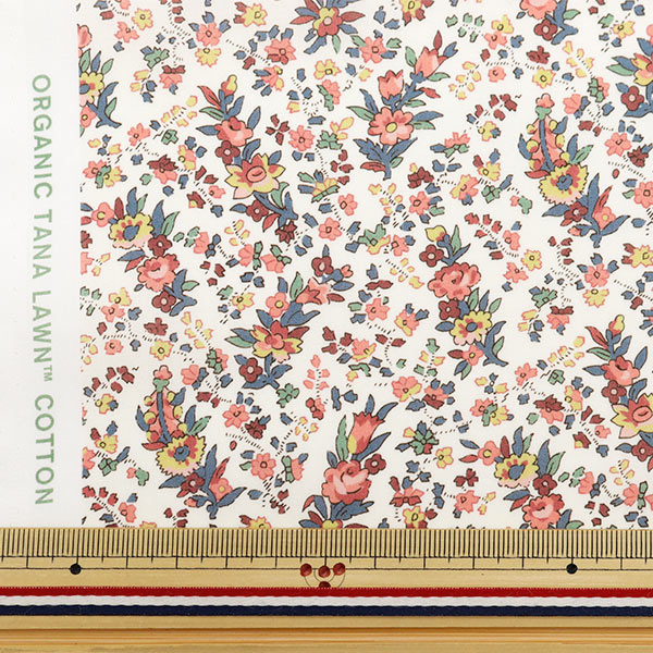 [De la quantité 5] Tissu "Liberty tissu bioPelouse Tana Cryta Bell Rose 157J915-24AU" Liberty Japan