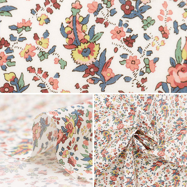 [De la quantité 5] Tissu "Liberty tissu bioPelouse Tana Cryta Bell Rose 157J915-24AU" Liberty Japan