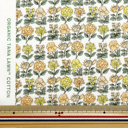 [From quantity 5] Fabric "Liberty Fabric OrganicTana lawn Davaria Flowers 157J916-24BU" Liberty Japan