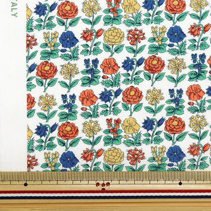 [De la quantité 5] Tissu "Liberty tissu bioPelouse Tana Davaria Flowers 157J916-24DU" Liberty Japan
